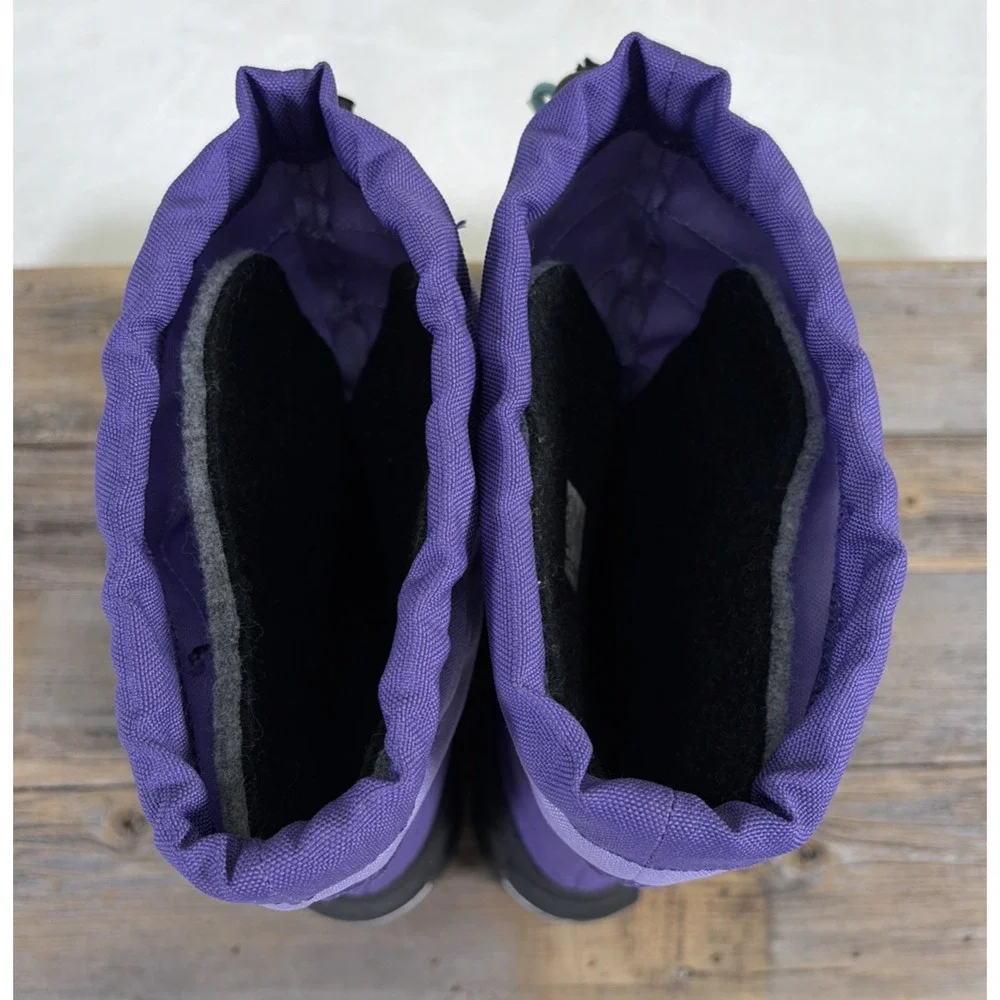 Columbia Girls Powderbug Plus II Snow Boot Purple Size 1 New Benefits Charity
